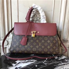 replica Louis Vuitton LV Monogram Venus Handbag Leather Shoulder Bag M42413 Maroon