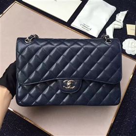 CHANEL Classic flap Caviar 14968