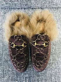 Gucci Princetown Velvet Slippers 181166