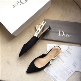 Dior Canvas Slingback Flat 190534