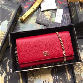 Gucci GG Marmont leather chain wallet 257835