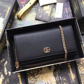 Gucci GG Marmont leather chain wallet 257834