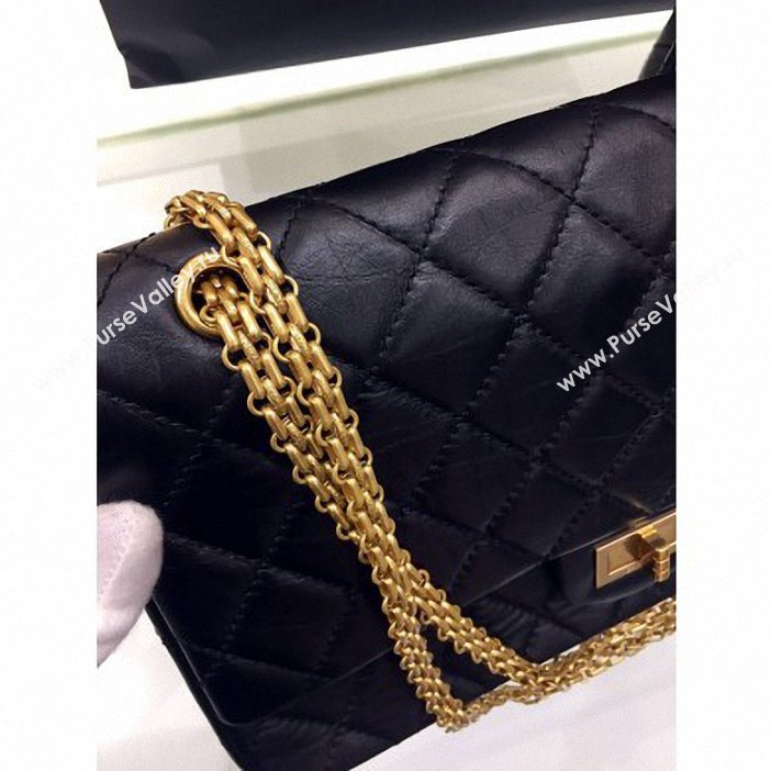 Chanel Original Quality 2.55 Reissue Size 227 Bag Black with gold hardware (SY-8061201)
