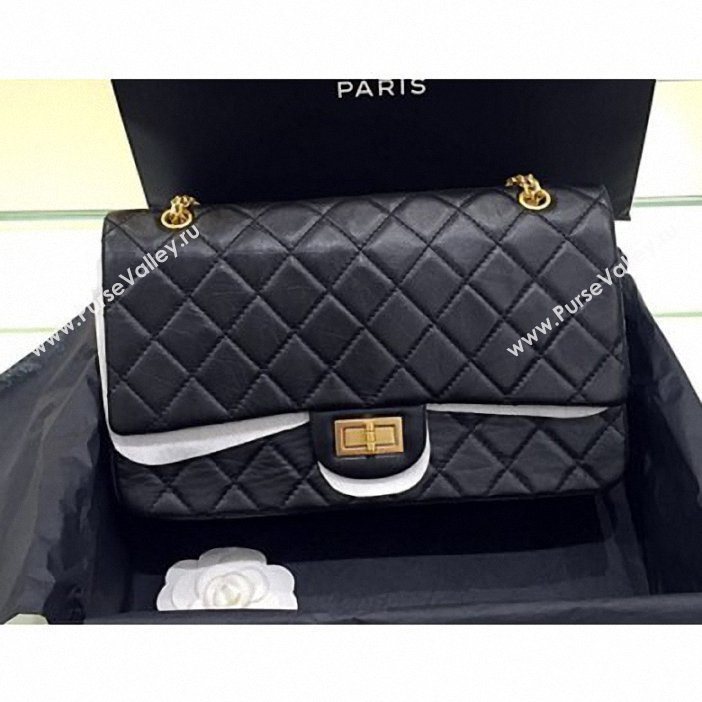 Chanel Original Quality 2.55 Reissue Size 227 Bag Black with gold hardware (SY-8061201)