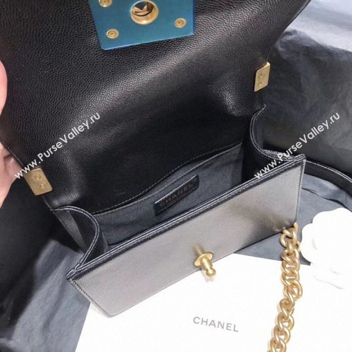 Chanel Original Quality small caviar Boy Bag black With Gold Hardware (SY-7101707)