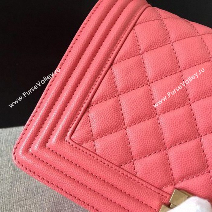 Chanel Original Quality caviar medium Boy Bag pink with gold hardware (shyang-86)