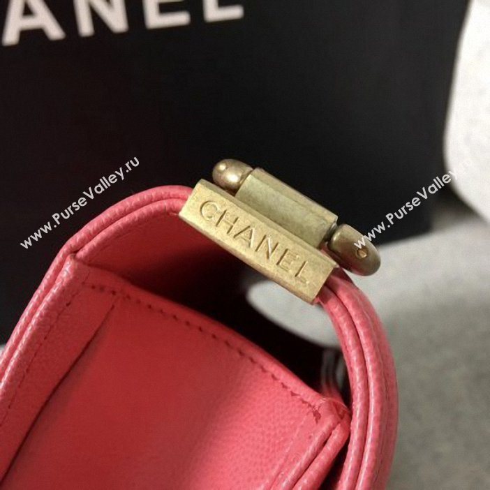 Chanel Original Quality caviar small Boy Bag pink With gold Hardware (shunyang-67)