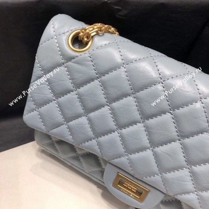 Chanel Original Quality 2.55 Reissue Size 227 Bag azure with gold hardware (shunyang-45)