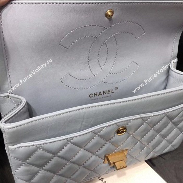 Chanel Original Quality 2.55 Reissue Size 227 Bag azure with gold hardware (shunyang-45)