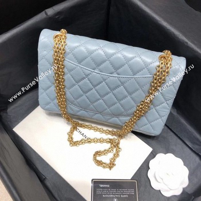 Chanel Original Quality 2.55 Reissue Size 227 Bag azure with gold hardware (shunyang-45)