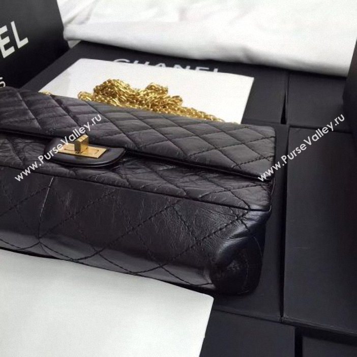 Chanel Original Quality 2.55 Reissue Size 227 calfskin Bag Black with gold hardware (shunyang-62)