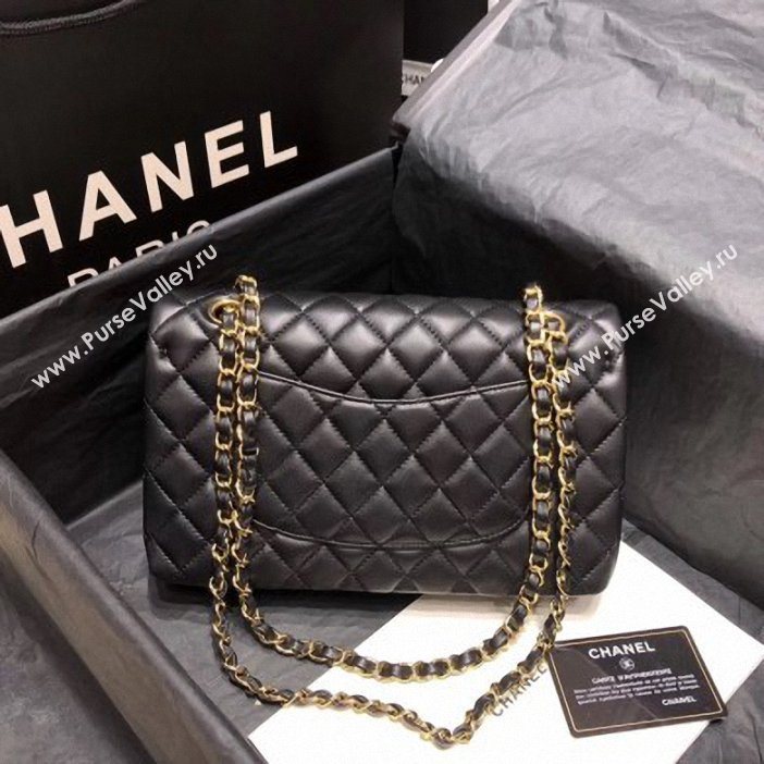 Chanel original quality Medium  Classic Flap Bag 1112 black in sheepskin with gold Hardware (shunyang-35)