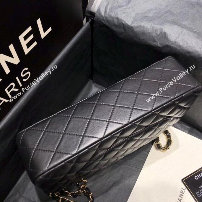 Chanel original quality Medium  Classic Flap Bag 1112 black in sheepskin with gold Hardware (shunyang-35)