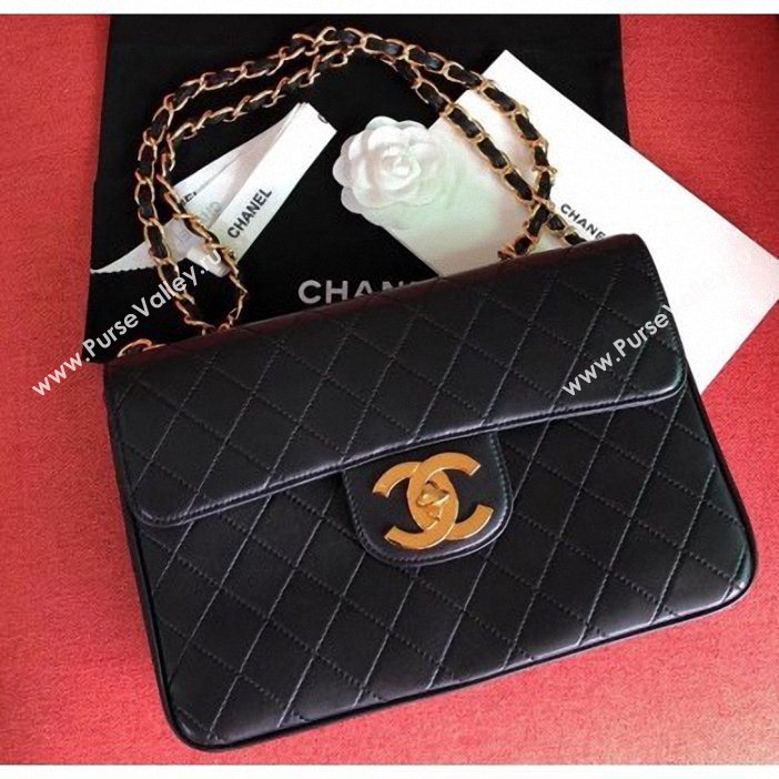 chanel vintage classic flap bag black (kana-069)