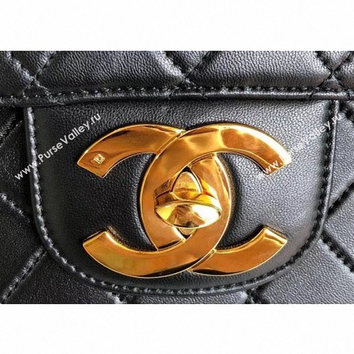 chanel vintage classic flap bag black (kana-069)