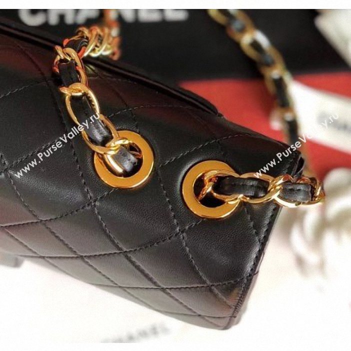 chanel vintage classic flap bag black (kana-069)