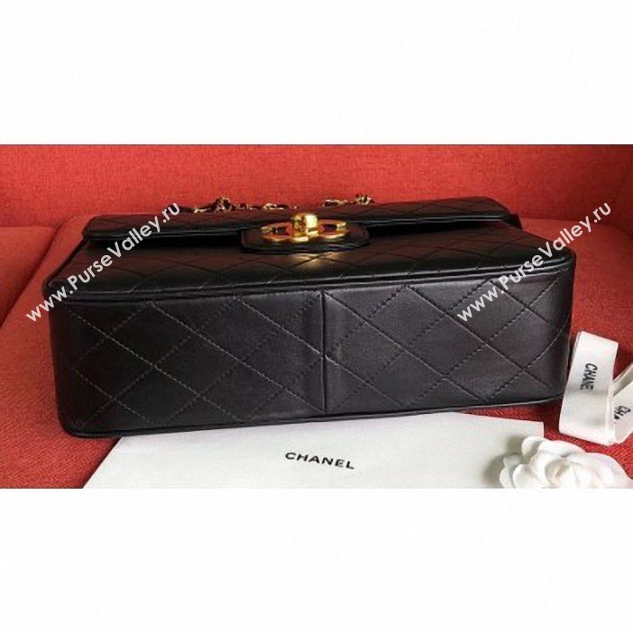chanel vintage classic flap bag black (kana-069)