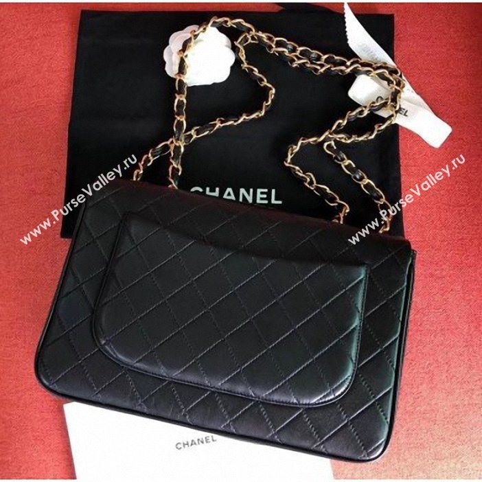 chanel vintage classic flap bag black (kana-069)