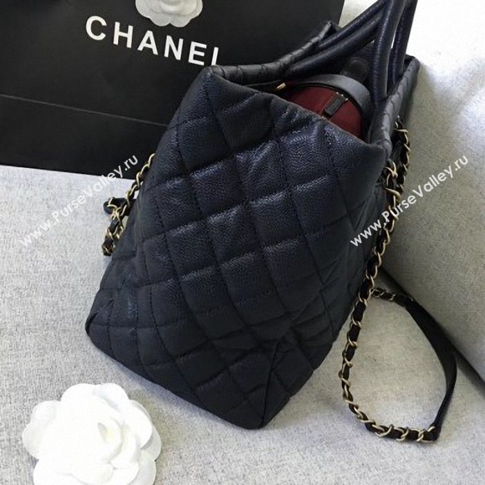 chanel spring 2019 calfskin tote black (shunyang-69)