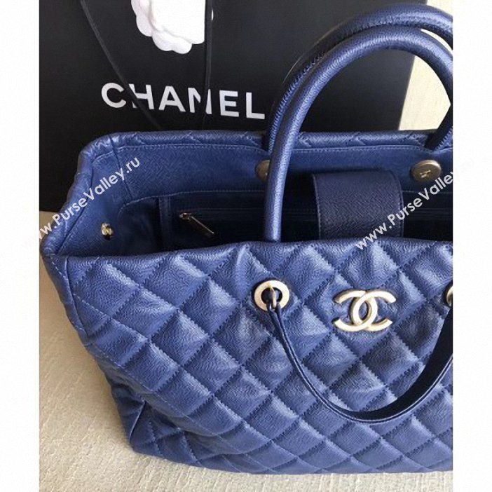 chanel spring 2019 calfskin tote blue (shunyang-55)