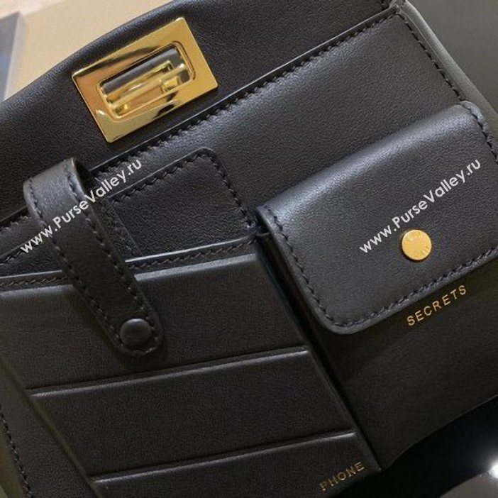 Fendi Peekaboo Pocket Mini Bag Black 2019 (boxini-9053104)