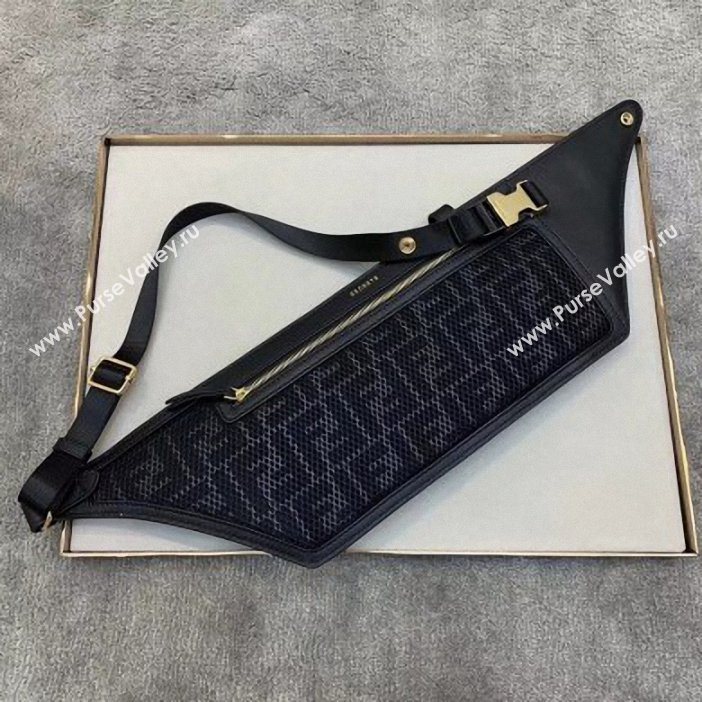 Fendi Pockets Leather Square-shaped Belt Bag Black 2019 (chaoliu-9053135)