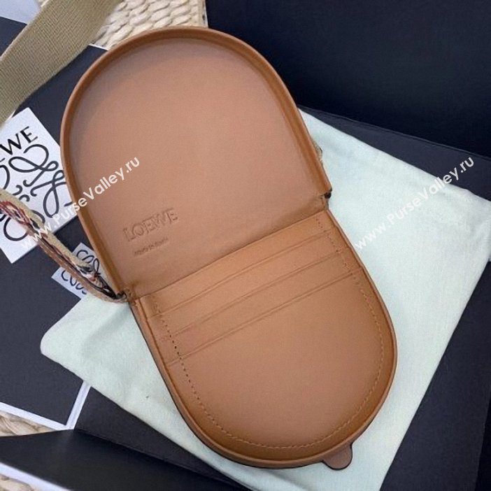 Loewe x Paulas Smooth Calf Large Heel Pouch Bag with Strap Brown 2019 (weipin-9061228)