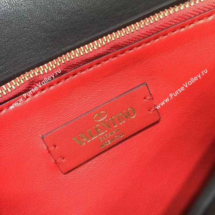 Valentino Smooth Calfskin Medium VRing Shoulder Bag Red/Burgundy 2019 (xinyidai-9061704)