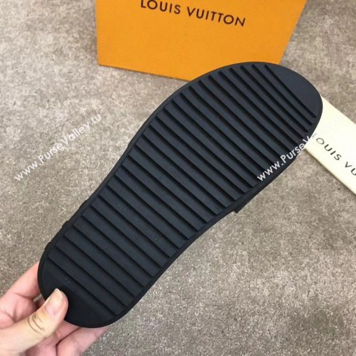 Louis Vuitton Waterfront Rubber Mules Monogram Eclipse Canvas (yiming-9061729)