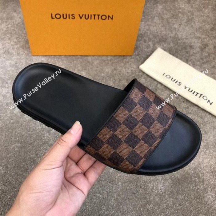 Louis Vuitton Waterfront Rubber Mules Damier Ebene Canvas (yiming-9061728)