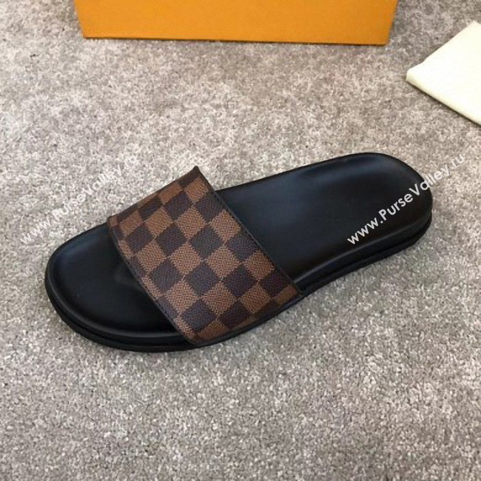 Louis Vuitton Waterfront Rubber Mules Damier Ebene Canvas (yiming-9061728)