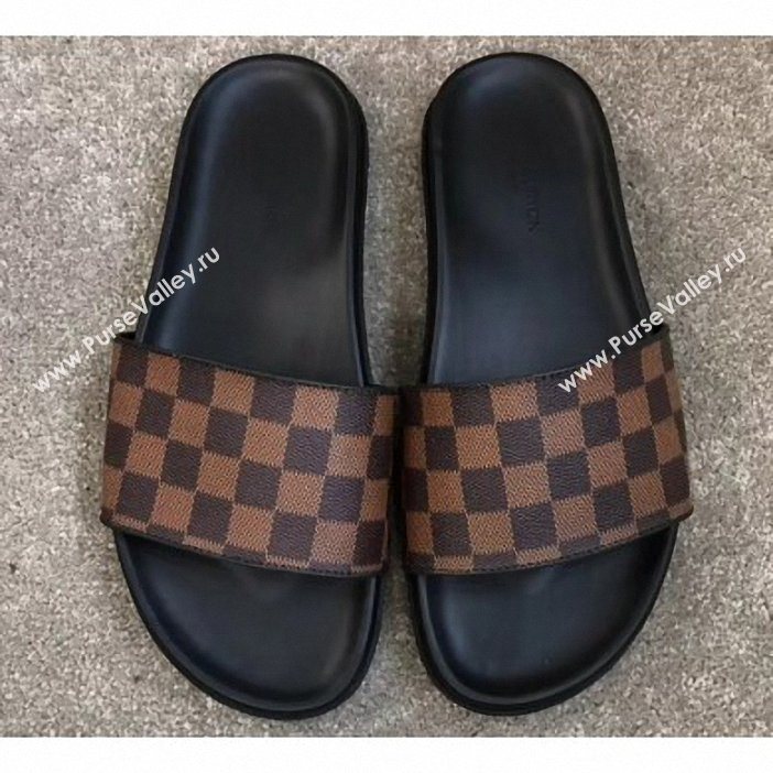 Louis Vuitton Waterfront Rubber Mules Damier Ebene Canvas (yiming-9061728)