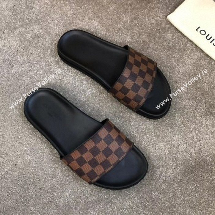 Louis Vuitton Waterfront Rubber Mules Damier Ebene Canvas (yiming-9061728)