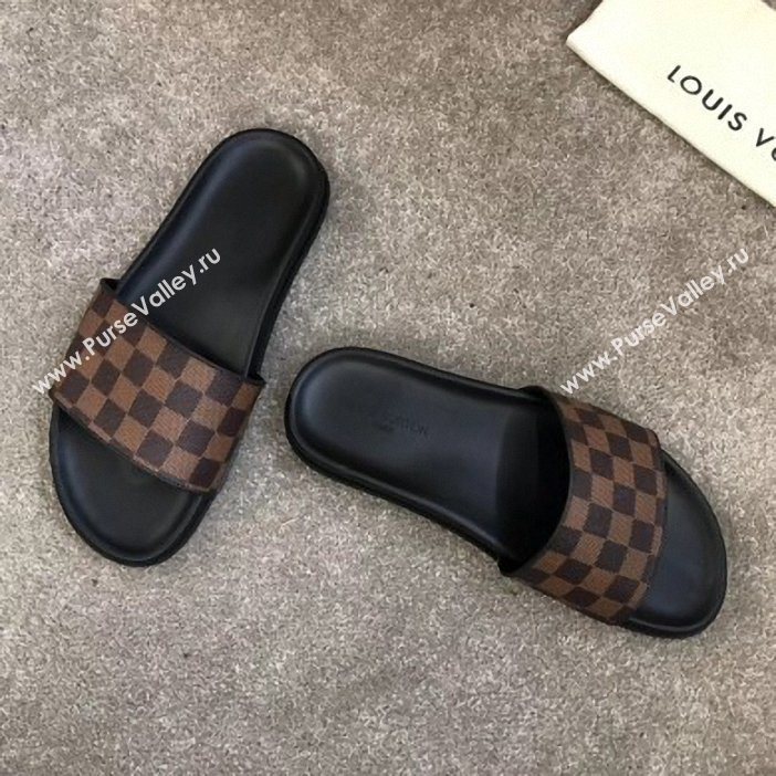 Louis Vuitton Waterfront Rubber Mules Damier Ebene Canvas (yiming-9061728)