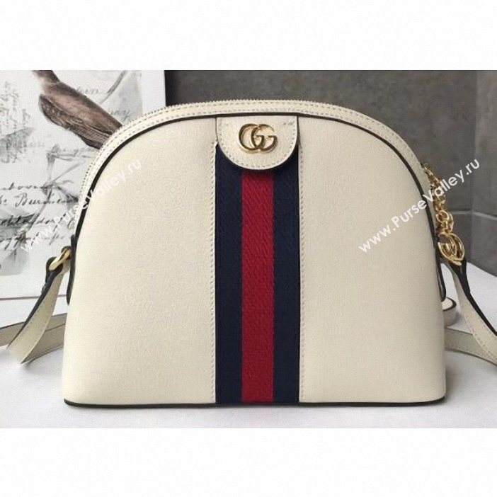 Gucci Web Ophidia Small Shoulder Bag 499621 Leather White 2019 (delihang-9061412)