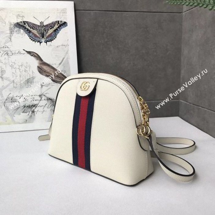 Gucci Web Ophidia Small Shoulder Bag 499621 Leather White 2019 (delihang-9061412)