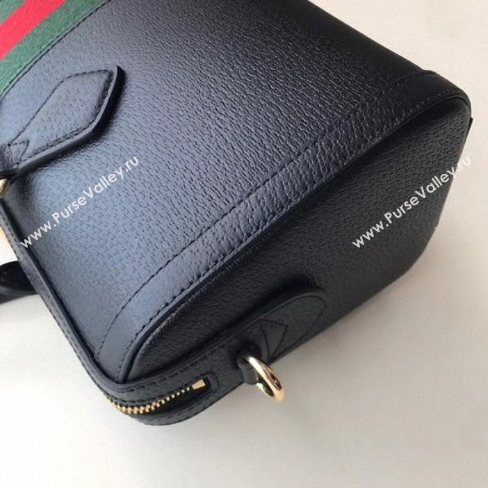 Gucci Web Ophidia Medium Top Handle Bag 524532 Leather Black 2019 (delihang-9061407)