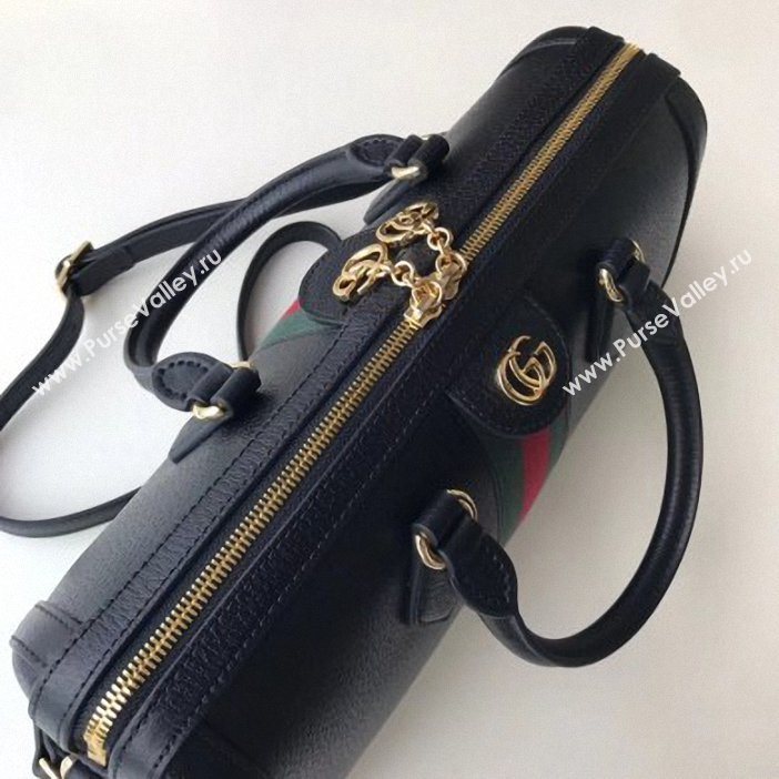 Gucci Web Ophidia Medium Top Handle Bag 524532 Leather Black 2019 (delihang-9061407)