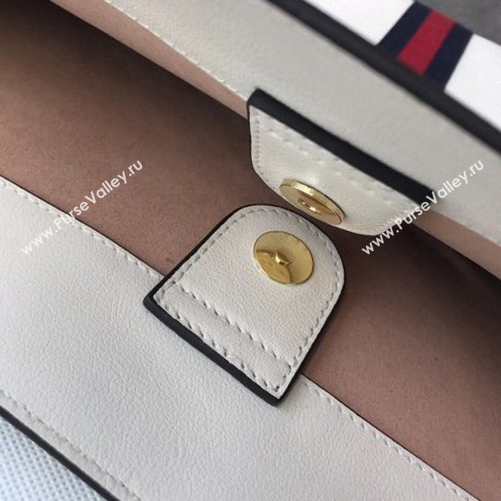 Gucci Vintage Web Rajah Large Tote Bag 537219 Leather White 2019 (delihang-9061421)