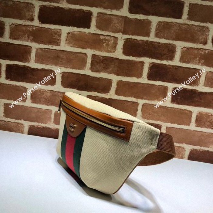 Gucci Web Vintage Canvas Belt Bag 575082 Beige 2019 (delihang-9061450)