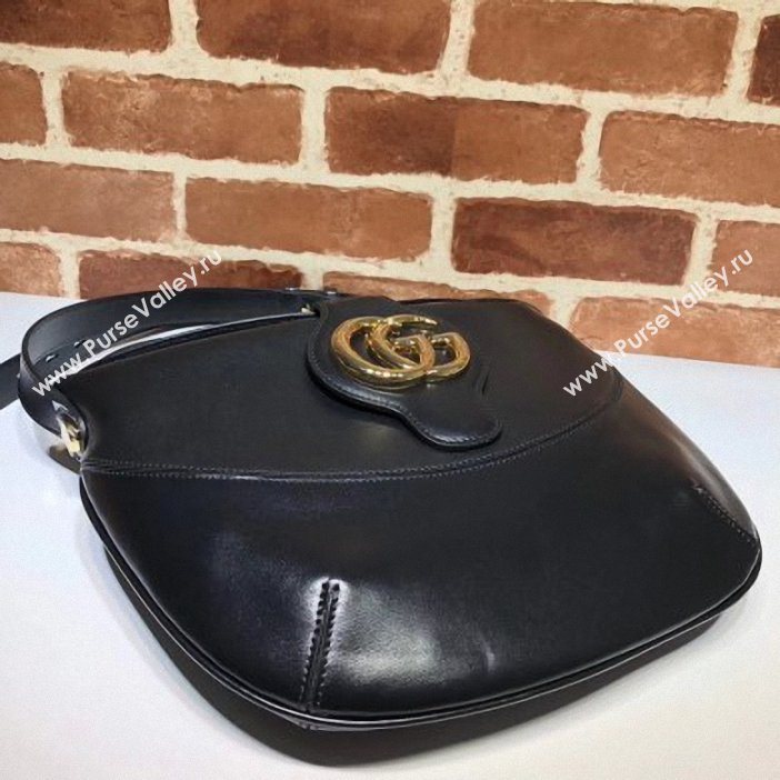 Gucci Double G Arli Medium Shoulder Bag 568857 Black 2019 (delihang-9061442)