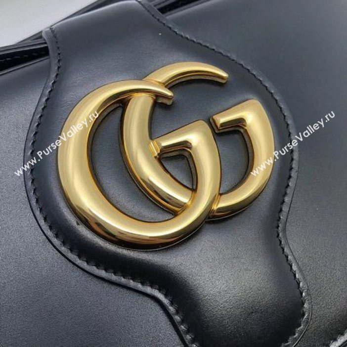 Gucci Double G Arli Medium Shoulder Bag 568857 Black 2019 (delihang-9061442)