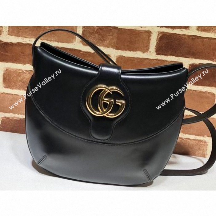 Gucci Double G Arli Medium Shoulder Bag 568857 Black 2019 (delihang-9061442)