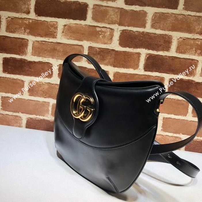 Gucci Double G Arli Medium Shoulder Bag 568857 Black 2019 (delihang-9061442)