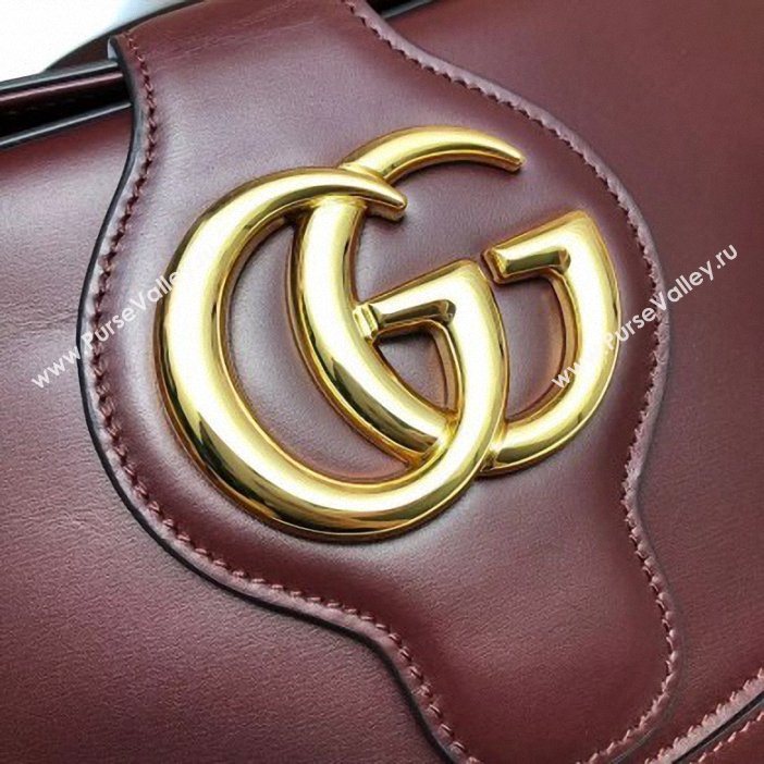 Gucci Double G Arli Medium Shoulder Bag 568857 Burgundy 2019 (delihang-9061443)