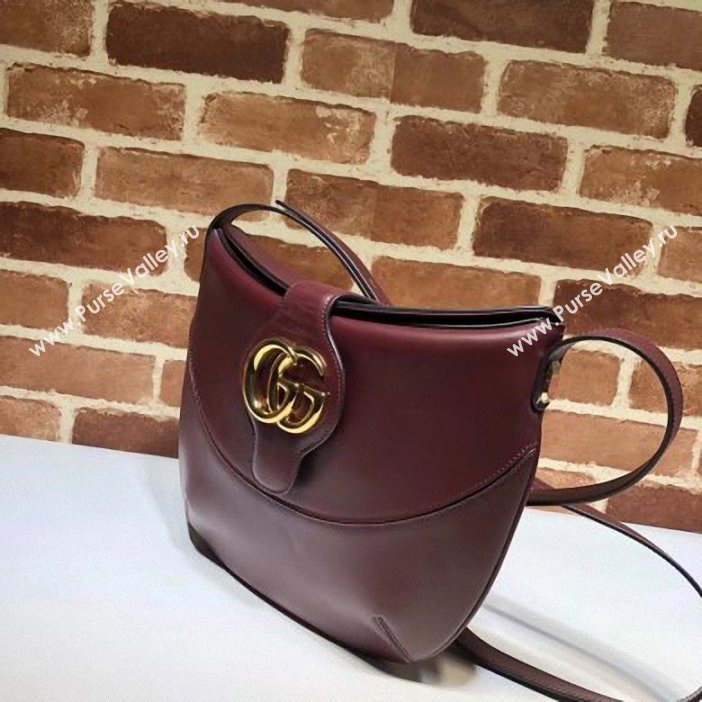 Gucci Double G Arli Medium Shoulder Bag 568857 Burgundy 2019 (delihang-9061443)