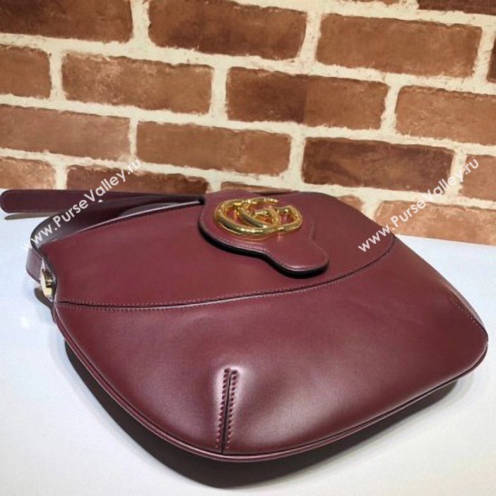 Gucci Double G Arli Medium Shoulder Bag 568857 Burgundy 2019 (delihang-9061443)