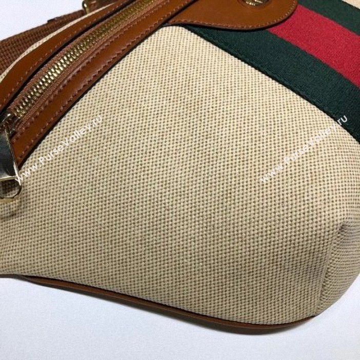 Gucci Web Vintage Canvas Belt Bag 575082 Beige 2019 (delihang-9061450)