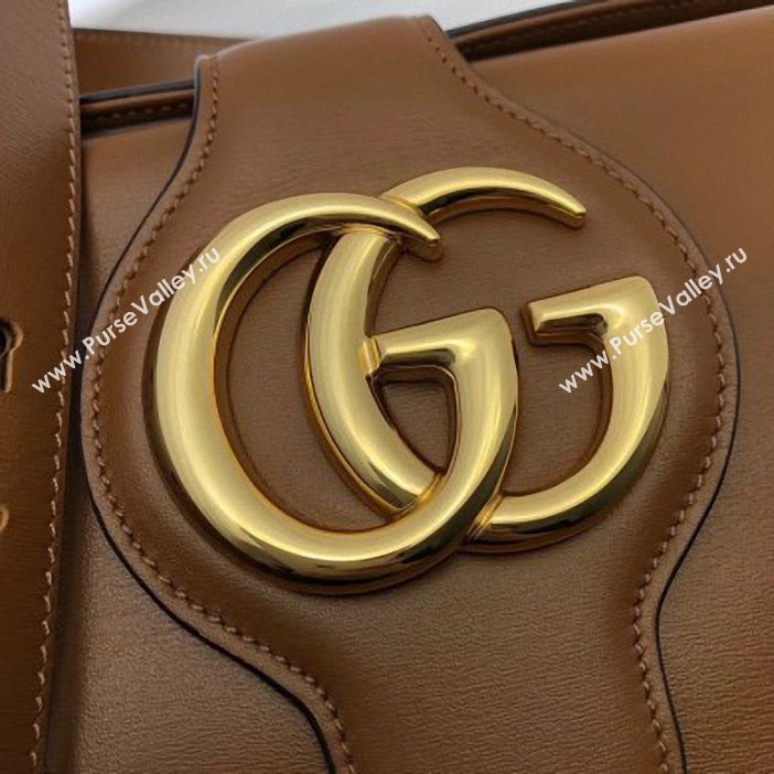 Gucci Double G Arli Medium Shoulder Bag 568857 Brown 2019 (delihang-9061444)