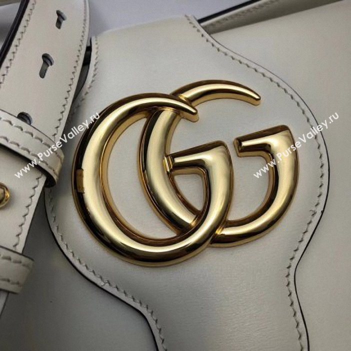 Gucci Double G Arli Medium Shoulder Bag 568857 White 2019 (delihang-9061446)